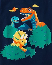 Toddler Boys Dino Scene Graphic Tee