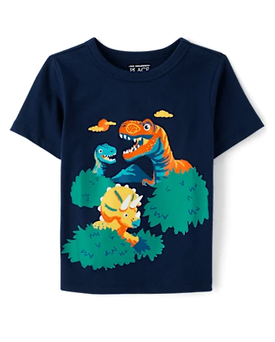 Toddler Boys Dino Scene Graphic Tee
