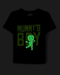 Baby And Toddler Boys Glow Mummy's Boy Graphic Tee
