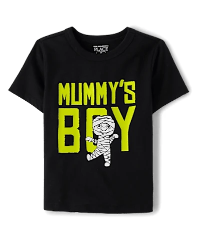 Baby And Toddler Boys Glow Mummy's Boy Graphic Tee