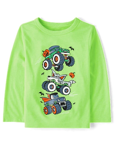 Baby And Toddler Boys Halloween Trucks Graphic Tee
