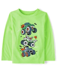 Baby And Toddler Boys Halloween Trucks Graphic Tee