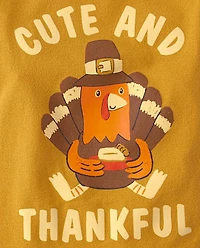 Baby And Toddler Boys Thankful Turkey Graphic Tee