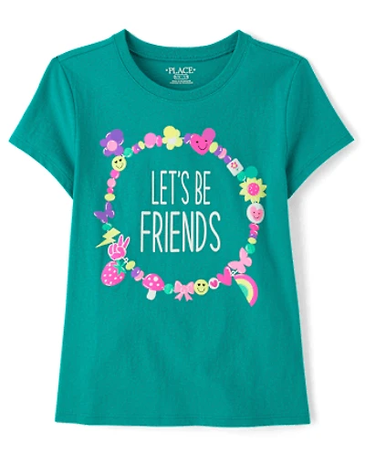 Girls Friendship Bracelet Graphic Tee
