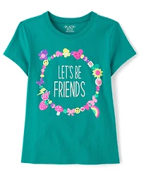 Girls Friendship Bracelet Graphic Tee