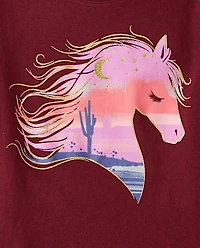 Girls Desert Horse Graphic Tee