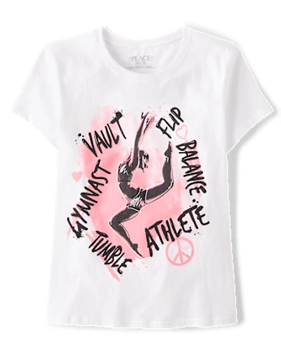 T-shirt graphique « Gymnaste pour filles »