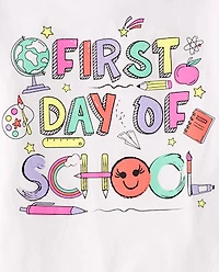 Girls First Day Of School Graphic Tee