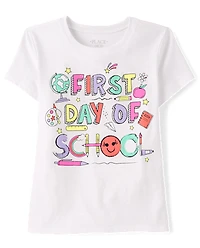 Girls First Day Of School Graphic Tee
