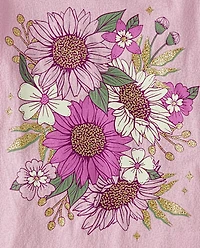 Girls Flower Graphic Tee 5-Pack