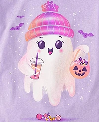 Girls Beanie Ghost Graphic Tee