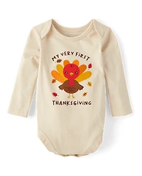 Baby First Thanksgiving Graphic Bodysuit