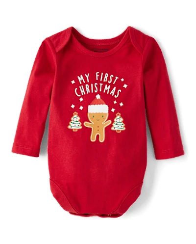 Baby First Christmas Graphic Bodysuit