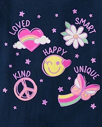 T-shirt graphique « Je suis unique » pour bébés et petites filles