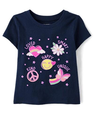 T-shirt graphique « Je suis unique » pour bébés et petites filles
