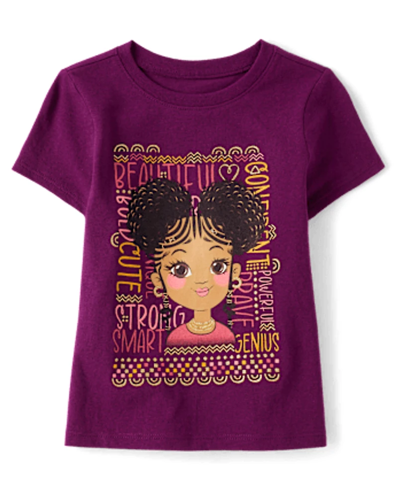 Baby And Toddler Girls Confident Girl Graphic Tee