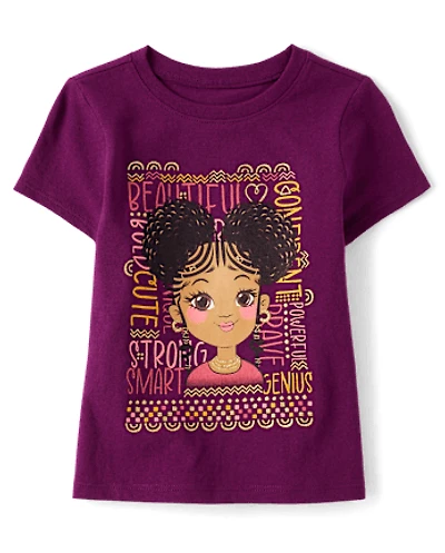 Baby And Toddler Girls Confident Girl Graphic Tee