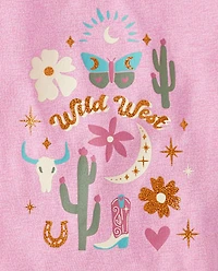 Baby And Toddler Girls Wild West Graphic Tee