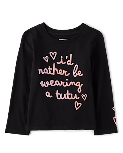 Baby And Toddler Girls Tutu Graphic Tee