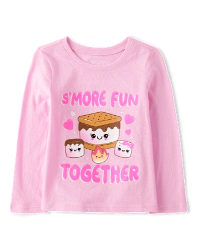 Baby And Toddler Girls S'more Fun Together Graphic Tee