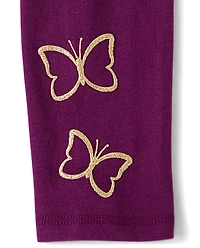 Baby And Toddler Girls Floral Butterfly Graphic Tee