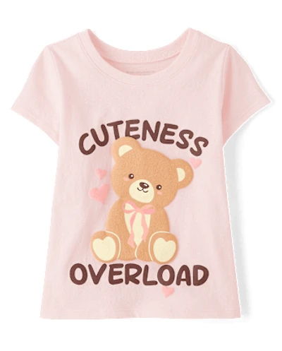 Toddler Girls Cuteness Overload Graphic Tee