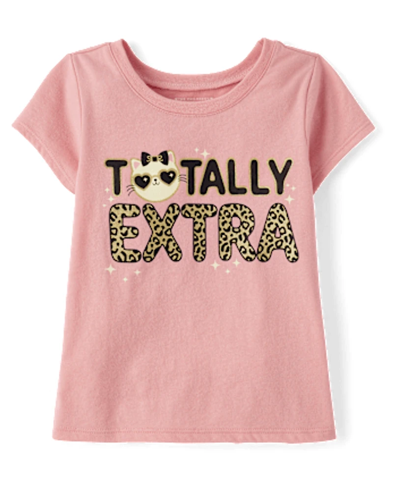 Toddler Girls Totally Extra Graphic Tee
