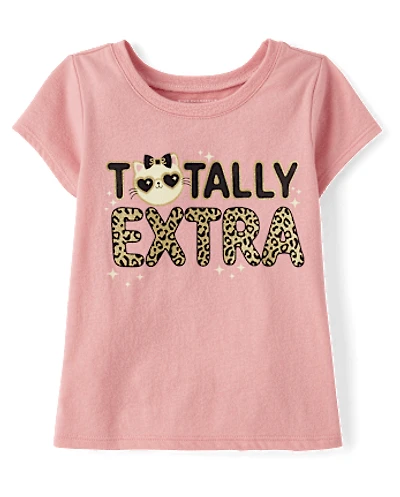 Toddler Girls Totally Extra Graphic Tee