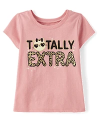 Toddler Girls Totally Extra Graphic Tee