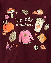 Girls Tis The Season Graphic Tee