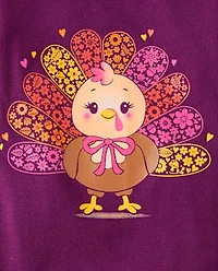 Baby And Toddler Girls Turkey Graphic Tee