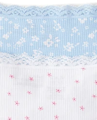 Girls Floral Ribbed Hipster Underwear 7-Pack