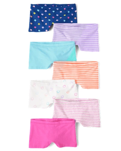 Girls Striped Girl Short Underwear 7-Pack