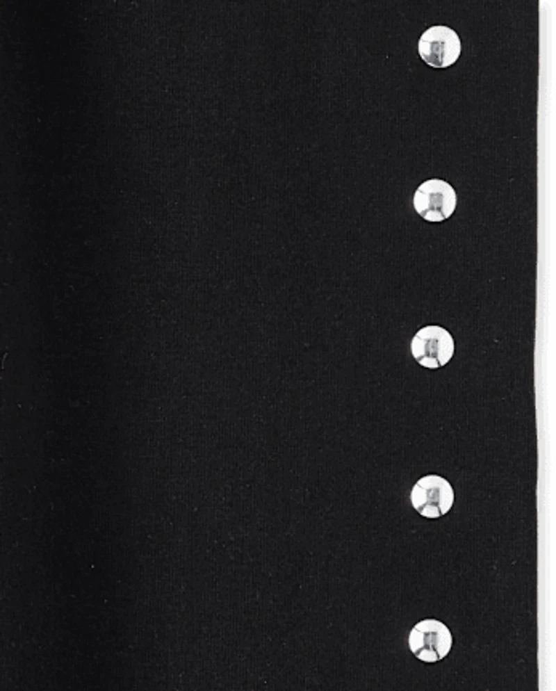 Girls Studded Flare Leggings