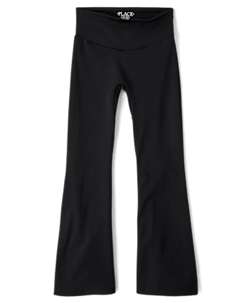 Girls High Rise Flare Leggings