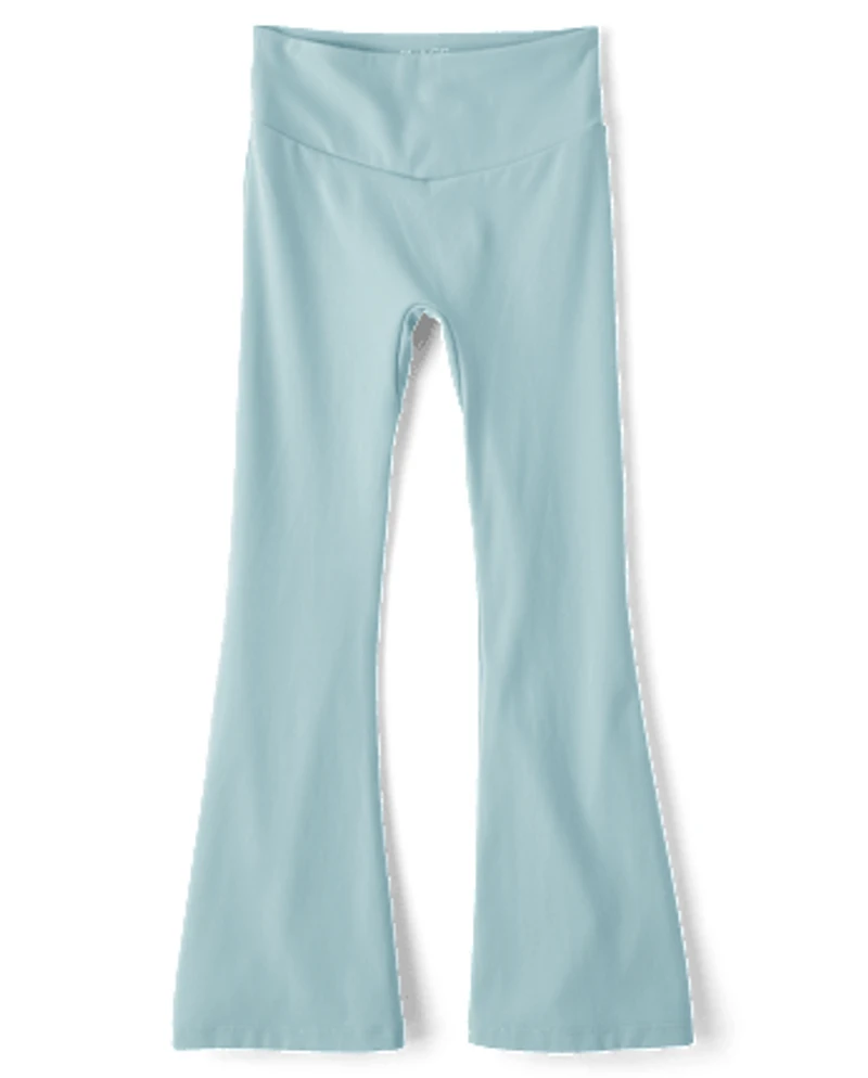 Girls High Rise Flare Leggings