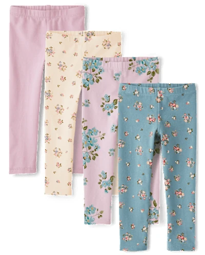 Toddler Girls Print Leggings 4-Pack