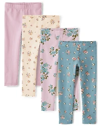 Toddler Girls Print Leggings 4-Pack