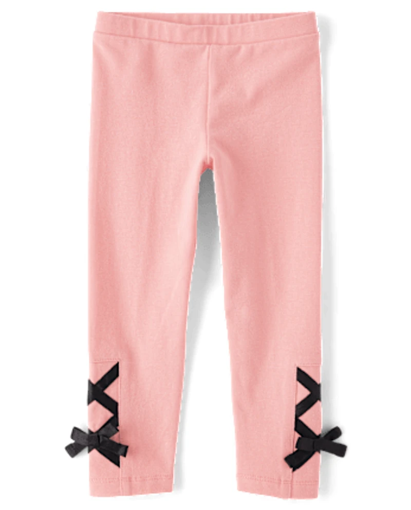 Baby And Toddler Girls Lace Up Leggings