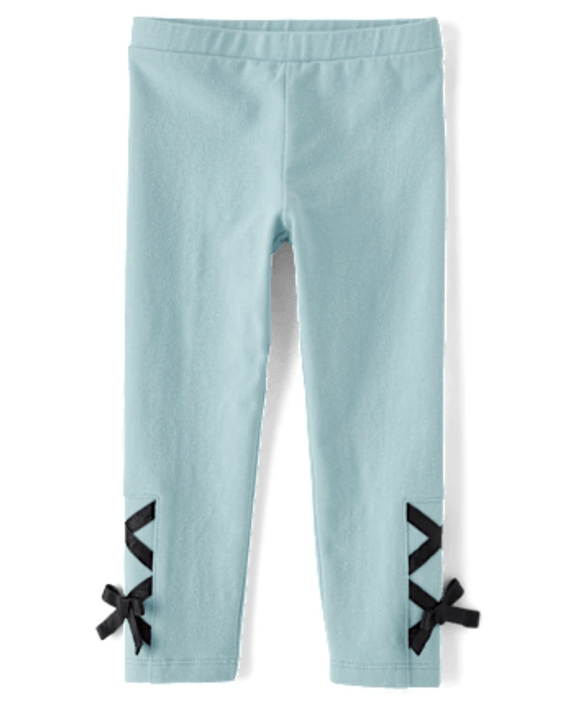 Baby And Toddler Girls Lace Up Leggings