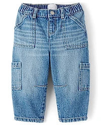 Toddler Girls Utility Barrel Jeans