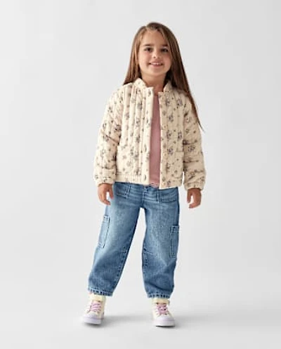 Toddler Girls Utility Barrel Jeans