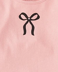 Toddler Girls Bow Lettuce Top 4-Pack