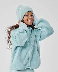 Girls Heavyweight Sherpa Zip Up Jacket
