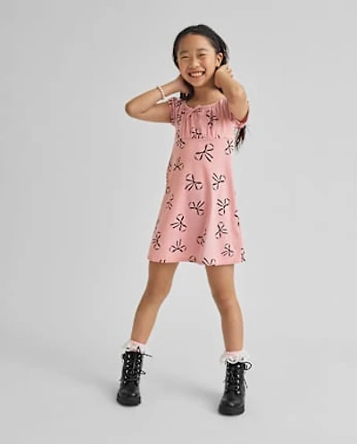 Girls Print Fit And Flare Dress