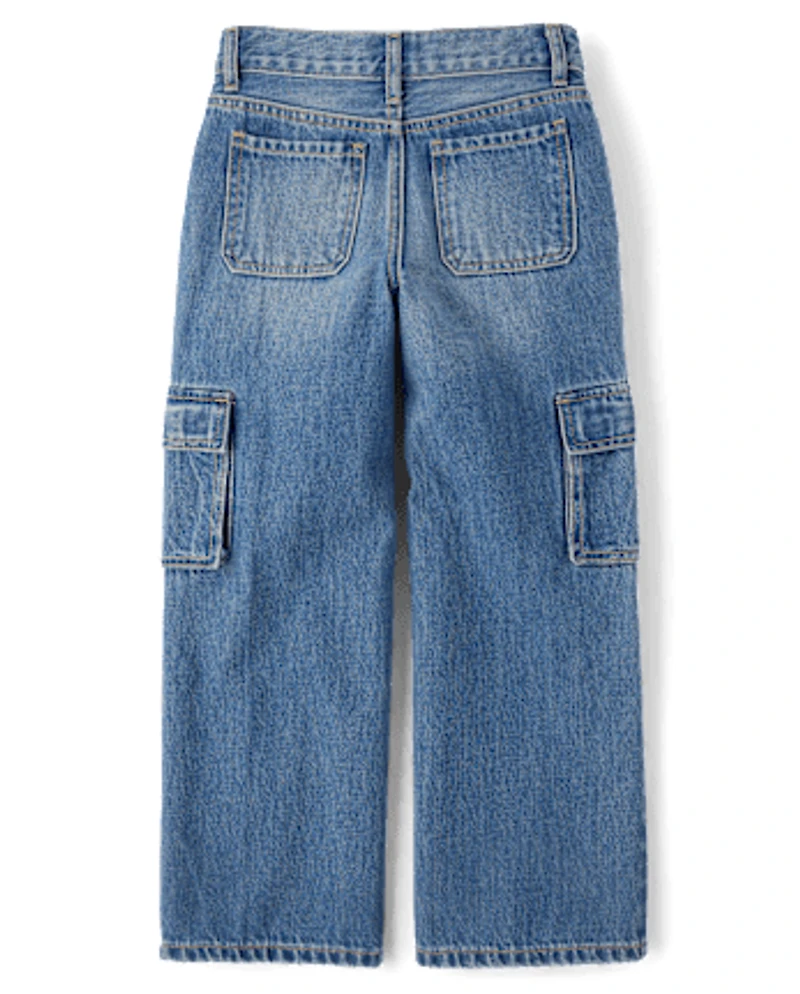 Jean cargo baggy pour fille