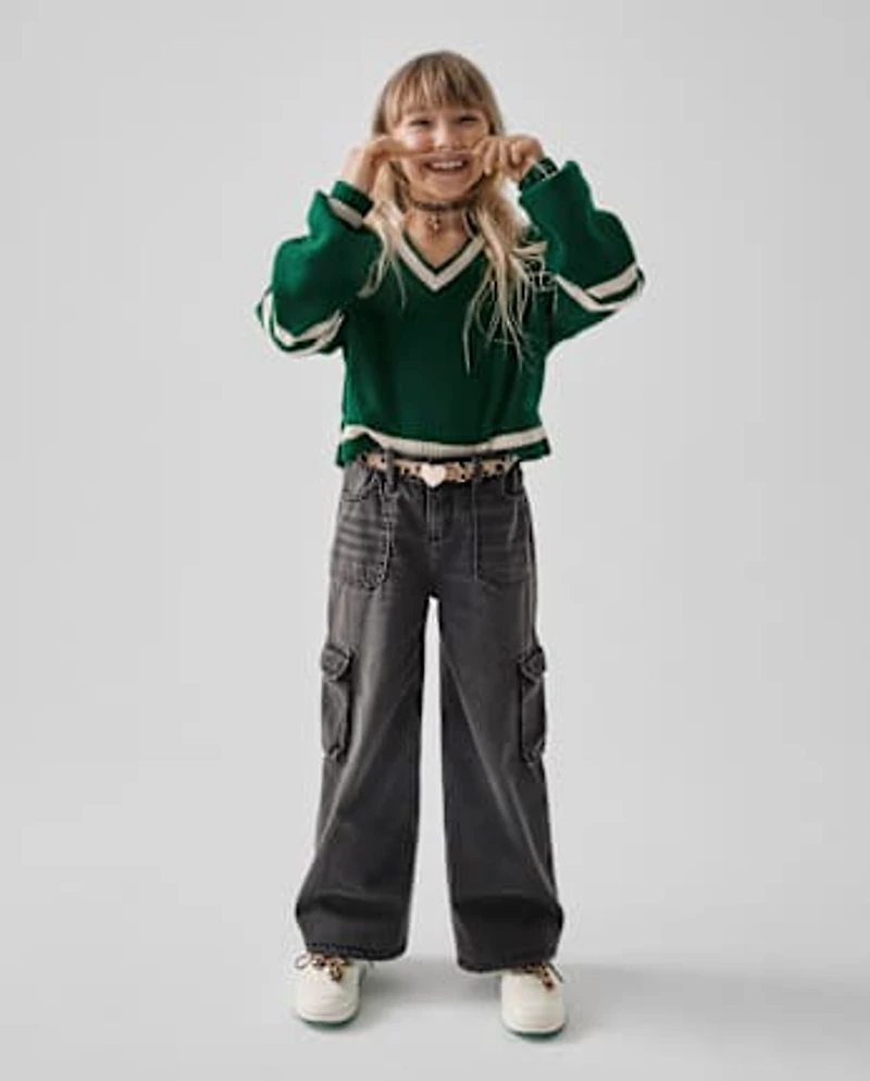 Kids Baggy Cargo Jeans