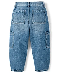 Girls Utility Barrel Jeans