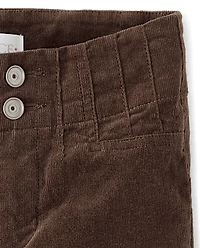 Girls Pintuck Corduroy Flare Pants