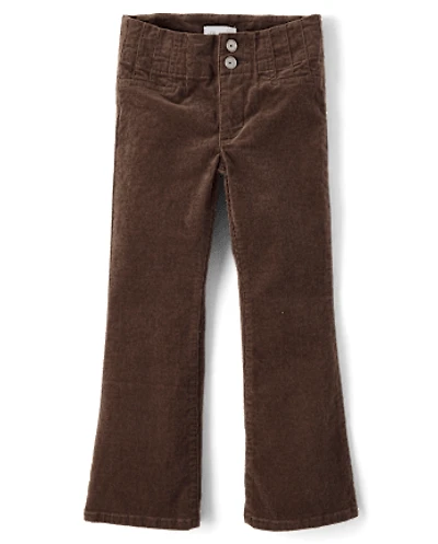 Girls Pintuck Corduroy Flare Pants